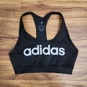 Adidas Black and White Essential Linear Logo Sports Bra Size Small